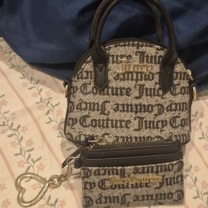 Juicy Couture Black and Cream Mini Bag Duo